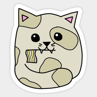 demigender pride flag cat Sticker